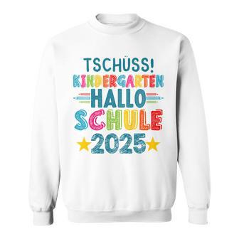 Kinder Tschüss Kindergarten Hallo Schule 2025 Lustig Kita Abgänger Sweatshirt - Geschenkecke