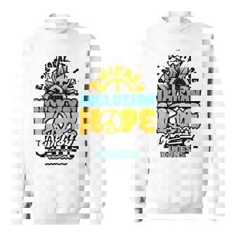 Kindness Peace Equality Love Inclusion Diversity Sunflower Sweatshirt - Monsterry