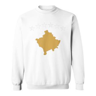 Kosovo Flag Nation Cosovaria Supporter Kosovo Blue Sweatshirt - Geschenkecke