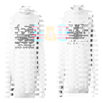 Labor And Delivery Unit Nursing L&D Bear Blanket Stripe Sweatshirt | Seseable CA
