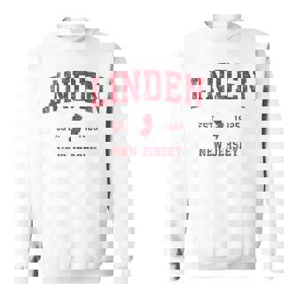 Linden New Jersey NJ Vintage Sports Red Print Premium Sweatshirt - Monsterry