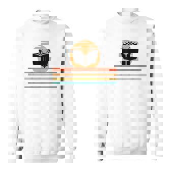 Livre Rétro Coucher De Soleil Pour Livre Nerd Bibliothèque Lectureintage Sweater e - Cadeauxyz
