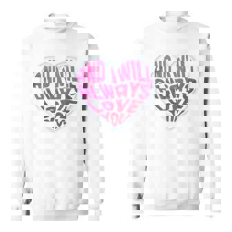 Long-Sleeved Ich Werde Dich Immer Lieben Sweatshirt - Seseable