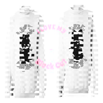 I Love My Cat Shirt Cute Kitty Halloween Kitten Sweatshirt - Monsterry