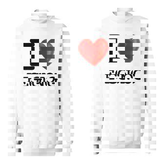 I Love EGGNOG Drink Beverage Heart T Shirt Sweatshirt - Monsterry