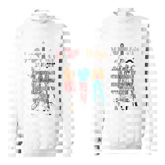 I Love Paris Eiffel Tower France French Sweatshirt - Geschenkecke