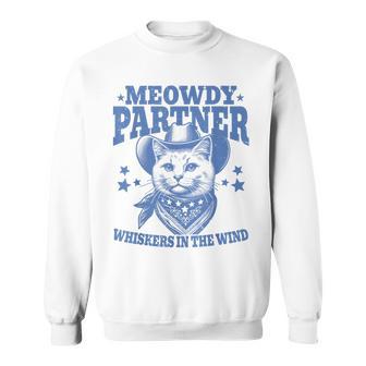 Meowdy Partner Cowboy Catintage Cat Sweatshirt - Geschenkecke