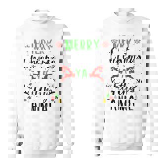 Merry Christmas Animal Filthy Ya Family Pajamas Sweatshirt - Monsterry
