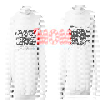 Mom Christmas Candy Cane Santa Costume Family Group Raglan Baseball Tee Sweatshirt - Monsterry