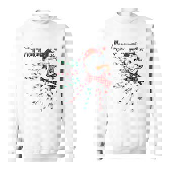 Mom-Mom Snowman Candy Cane Christmas Xmas Sweatshirt - Monsterry