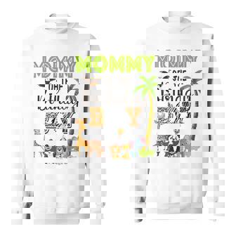 Mommy Of The Birthday Boy Wild Zoo Theme Safari Party Sweatshirt - Monsterry