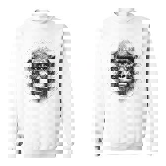 Mono Animal Zoológico Arte Mono Camisa de entrenamiento - Regaloses