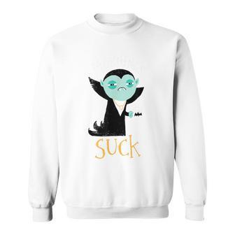 Mornings Suck Cute & Grumpy Morningampire Dm Gray Sweatshirt - Geschenkecke