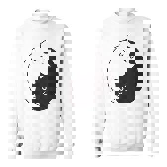 Motif Chat Yin Et Yang Symbole D'équilibre De Paix Sweater e - Cadeauxyz