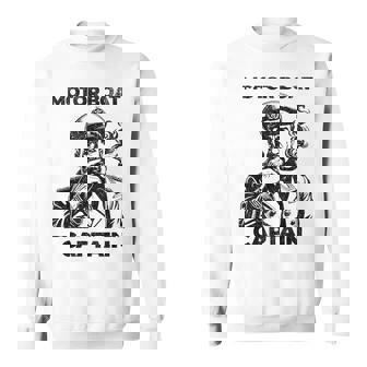 Motor Boat Captain Boating Captain Pontoon Lake Sweatshirt - Seseable