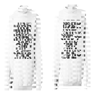 Murder Shows And Comfy Clothes True Crime Vintage Sweatshirt | Mazezy