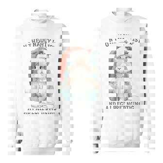 On The Naughty List And I Regret Nothing Rabbit Christmas Sweatshirt - Monsterry