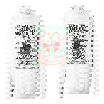 North Pole Candy Canes Santa Approved Recipe Vintage Xmas Sweatshirt - Monsterry