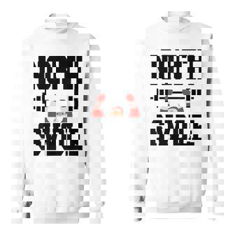 North Swole Merry Christmas Santa Claus Workout Gym Fitness Sweatshirt - Monsterry