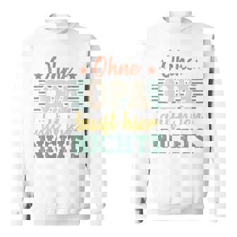 Ohne Opa Läuft Hier Nichts Bester Opa Long-Sleeved Sweatshirt - Geschenkecke