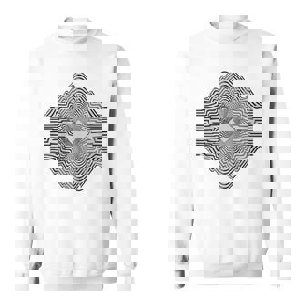 Optical Illusion Hallucination Visual Graphic Art Raglan Baseball Tee Sweatshirt - Monsterry