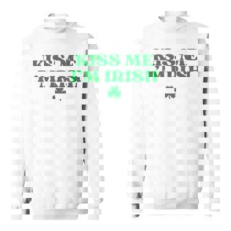 Original Kiss Me I'm Irish Shamrock St Patricks Day Sweatshirt - Monsterry