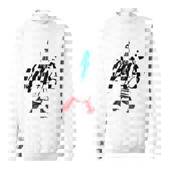 Paris France Flag With Eiffel Tower Paris Sketch Camisa de entrenamiento - Regaloses