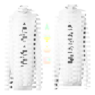 Peace On Earth Multicultural Holiday Diversity Symbols Sweatshirt - Monsterry