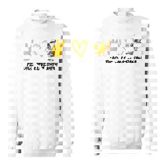 Peace Love Banana For Fruit Lover Vegan Sweatshirt - Seseable
