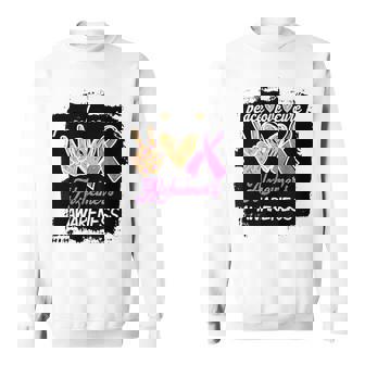 Peace Love Cure Alzheimer's Awareness ALZ Alzheimer's Mom Sweatshirt - Monsterry
