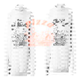 Pizza Box Cardboard Italian Retro Logo Sweatshirt - Geschenkecke