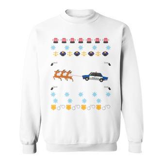 Police Navidad Ugly Christmas Sweater Police Christmas Sweatshirt - Geschenkecke