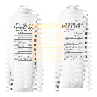 Pound Cake Nutrition Facts Thanksgiving Christmas Sweatshirt - Monsterry