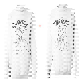 Rescue Dog And Cat Drawing Rescue Pet Pittie And Kitty Sweatshirt - Monsterry