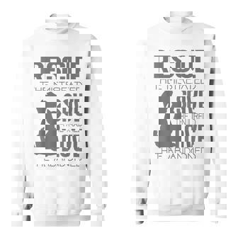 Rescue Save Love Animal Rescue Dog Cat Lovers Sweatshirt - Monsterry