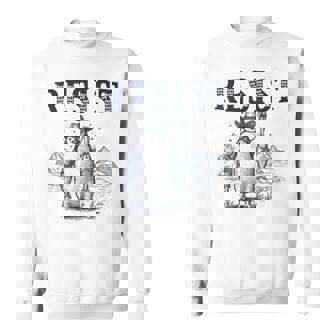 Resist Penguins Activism Vintage Graphic Sweatshirt - Seseable