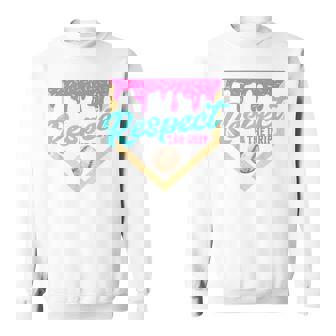 Respect The Drip Baseball Home Plate Ice Cream Dripping Sweatshirt - Thegiftio