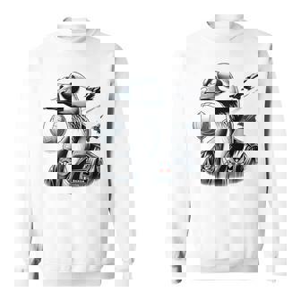 Retro 80's Goose Call Sign Military Volleyball Summer Raglan Baseball Tee Sweatshirt - Monsterry