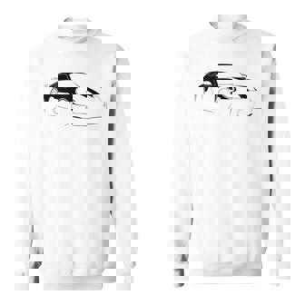 Retro 911 Silhouette Classic Car Graphic For Dad Sweatshirt | Mazezy
