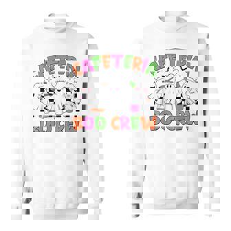 Retro Cafeteria Boo Crew Cafeteria Worker Ghost Halloween Sweatshirt - Monsterry