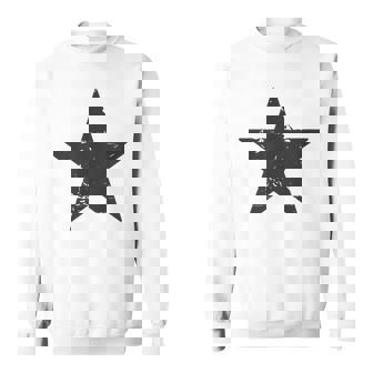 Retro Dark Grey Star Distressed Vintage Minimalist Hipster Sweatshirt | Seseable CA