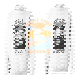 Retro Dog Beach Day Salty Paws Print Summer Ocean Sunset Sweatshirt - Monsterry