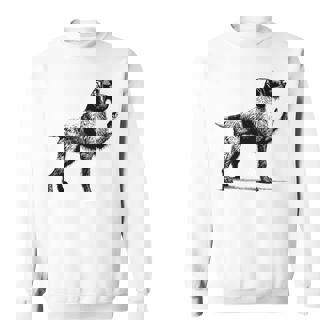 Rude Pointer Dog Asshole German Wirehaired Pointer Dog Sweatshirt - Monsterry