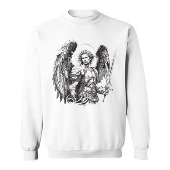 Saint Michael The Archangel Tattoo Style Sweatshirt - Geschenkecke