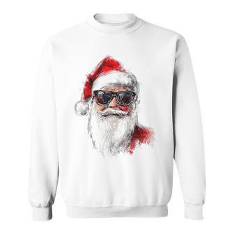 Santa Claus Christmas Graphic X-Mas Sunglasses Santa Sweatshirt - Geschenkecke