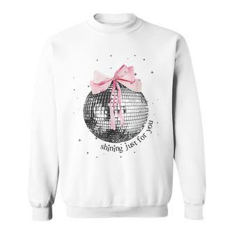 Shining Just For You Ribbon Disco Ball Sweatshirt - Geschenkecke