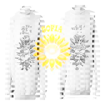 Sofia Hermoso Diseño De Girasol Para Niñas Con Nombre Sofia Manga Larga Camisa de entrenamiento - Regaloses