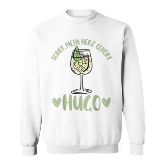 Summer Mein Herz Gehört Hugo Spritz Sekt Elderblüte Wein Gray Sweatshirt - Geschenkecke