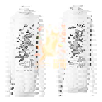 Sushi Lover Happy Cat Comida Japonesa Diseño Divertido Camisa de entrenamiento - Regaloses