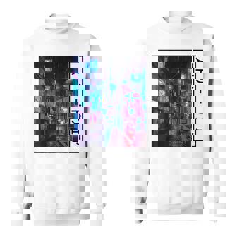 Synthwave City Tokyo Japanaporwave Esthétique Japonais Sweater e - Cadeauxyz